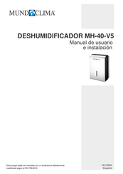 mundoclima MH-40-V5 Manual De Usuario E Instalacion