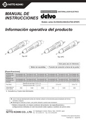 Nitto Kohki DLV70A-SPC serie Manual De Instrucciones