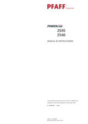 Pfaff Industrial POWERLINE 2545 Manual De Instrucciones