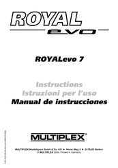 Multiplex ROYALevo 7 Manual De Instrucciones