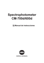 Konica Minolta CM-700d Manual De Instrucciones