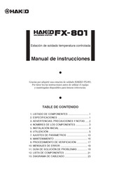 Hakko FX-801 Manual De Instrucciones