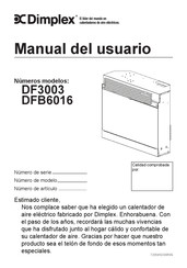 Dimplex DF3003 Manual Del Usuario