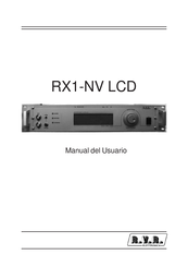 R.V.R. Elettronica RX1-NV LCD Manual Del Usuario