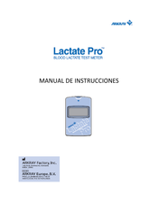 Arkray Lactate Pro Manual De Instrucciones