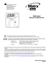 Matrx MDM Digital Manual Del Usuario