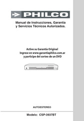 Philco CSP-3937BT Manual De Instrucciones