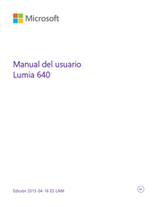 Microsoft Lumia 640 Manual Del Usuario