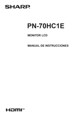 Sharp PN-70HC1E Manual De Instrucciones