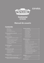 VOX Amplification Continental Serie Manual De Usuario