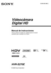 Sony HVR-S270E Manual De Instrucciones