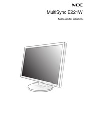 NEC MultiSync E221W Manual Del Usuario