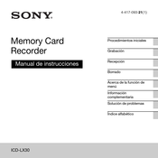 Sony ICD-LX30 Manual De Instrucciones