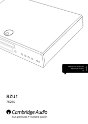 Cambridge Audio azur 752BD Manual Del Usuario