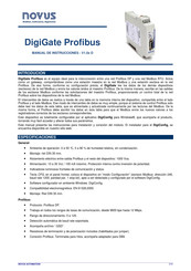 Novus DigiGate Profibus Manual De Instrucciones