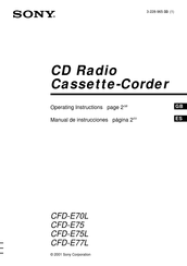 Sony CFD-E75L Manual De Instrucciones