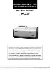 Zuzi UV-VIS 4481/1 Manual De Instrucciones