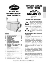 JIMTEN T-604 CS Manual De Instrucciones Y Mantenimiento