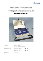 deconta airsampler 15 S Manual De Instrucciones