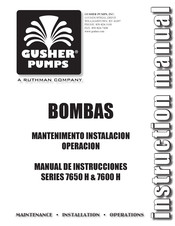 RUTHMAN GUSHER PUMPS 7650 H Serie Manual De Instrucciones