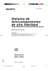 Sony MHC-DX50 Manual De Instrucciones