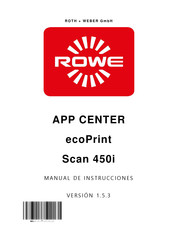 Rowe ecoPrint Scan 450i Manual De Instrucciones