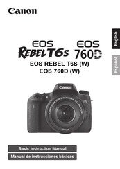 Canon EOS REBEL T6S Manual De Instrucciones