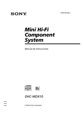 Sony DHC-MDX10 Manual De Instrucciones