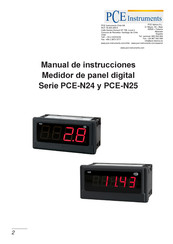 PCE Instruments PCE-N25 Serie Manual De Instrucciones