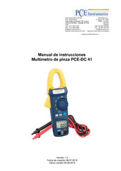 PCE Instruments PCE-DC 41 Manual De Instrucciones