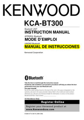 Kenwood KCA-BT300 Manual De Instrucciones