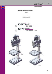 OPTIMO Optidrill DH 40GP Manual De Instrucciones