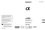Sony DSLR-A900 Manual De Instrucciones