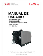 RECAL UniClima STEEL EKO KB-600 Manual De Usuario, Instrucciones E Instalación