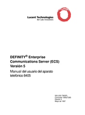 Lucent Technologies DEFINITY 8405 Manual Del Usuario