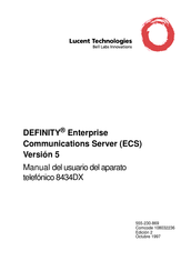 Lucent Technologies DEFINITY 8434DX Manual Del Usuario