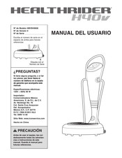 Healthrider HMVB49608 Manual Del Usuario