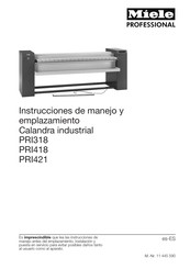 Miele professional PRI418 Instrucciones De Manejo Y Emplazamiento