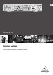 Behringer MINIMIC MIC800 Manual De Uso