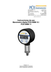 PCE Instruments PCE-DMM 10 Instrucciones De Uso