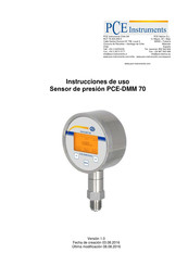 PCE Instruments PCE-DMM 70 Instrucciones De Uso