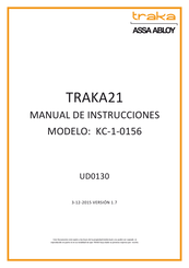 Assa Abloy TRAKA21 KC-1-0156 Manual De Instrucciones