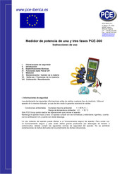 PCE Instruments PCE-360 Instrucciones De Uso