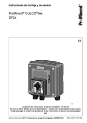 ProMinent DULCO flex DF2a Instrucciones De Montaje Y De Servicio
