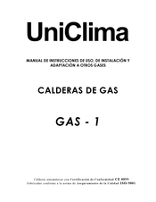 UniClima GAS 1 - 100 Manual De Instrucciones