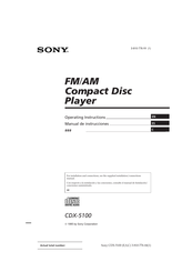 Sony CDX-5100 Manual De Instrucciones