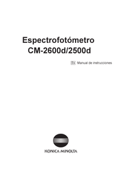 Konica Minolta CM-2500d Manual De Instrucciones