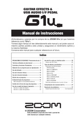 Zoom G1u Manual De Instrucciones