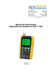 PCE Instruments PCE-T 1200 Manual De Instrucciones