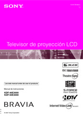 Sony BRAVIA KDF-46E3000 Manual De Instrucciones